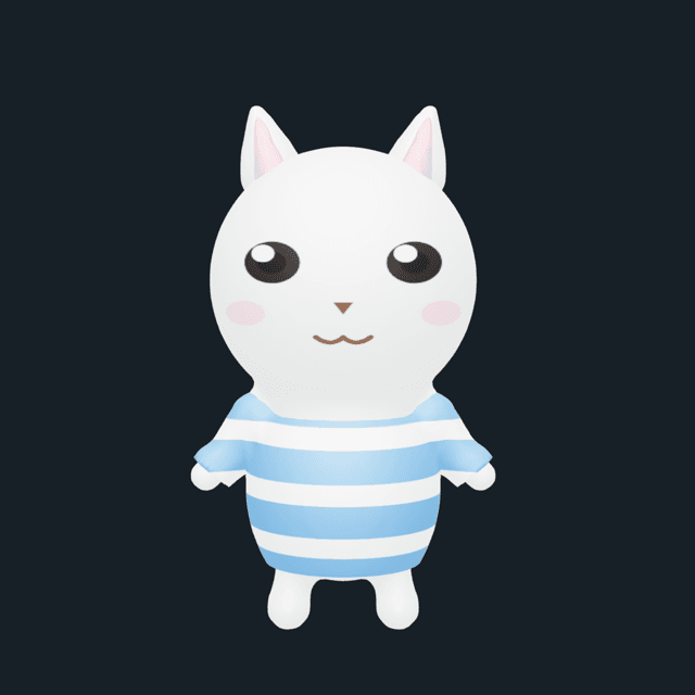 Cat: Striped hoodie