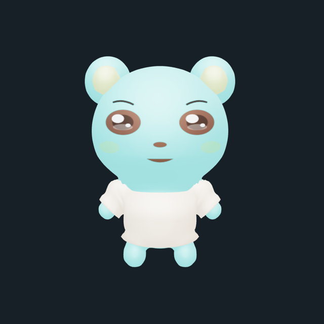 3D mascot example — One Randomize click · hoodie